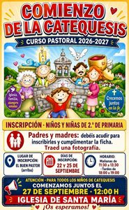 Lee más sobre el artículo Catequésis 2026/27